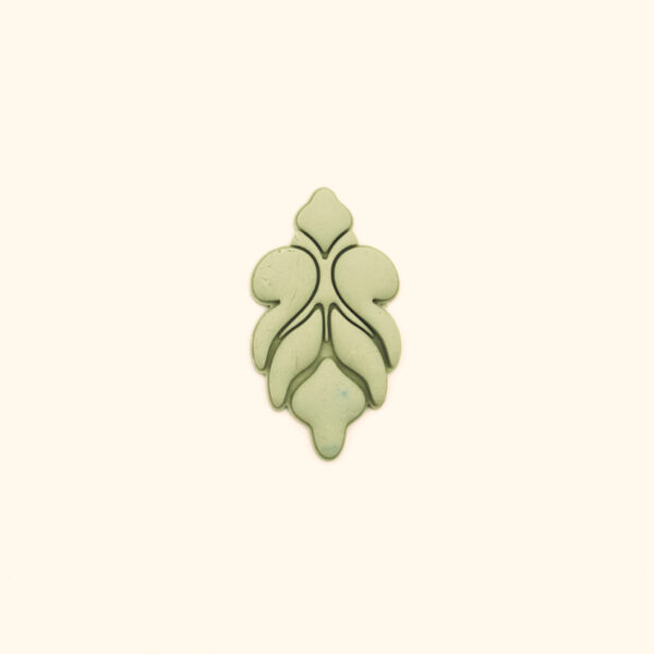 Meşe Leaf Clay Cutter Impression Clay impression from the Meşe polymer clay cutter showing leaf vein detail